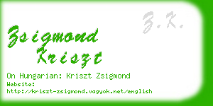 zsigmond kriszt business card